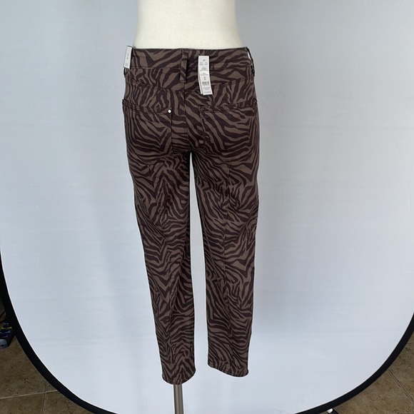 NWT WHBM Mid rise Zebra Skinny Crop Jeans Size 2 - Picture 11 of 16
